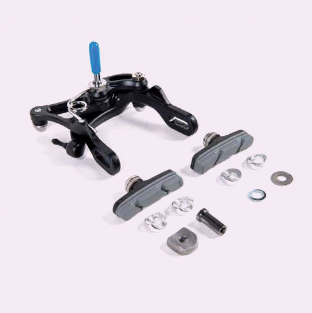 Brompton Brake Caliper - front or rear with Swiss Stop pads