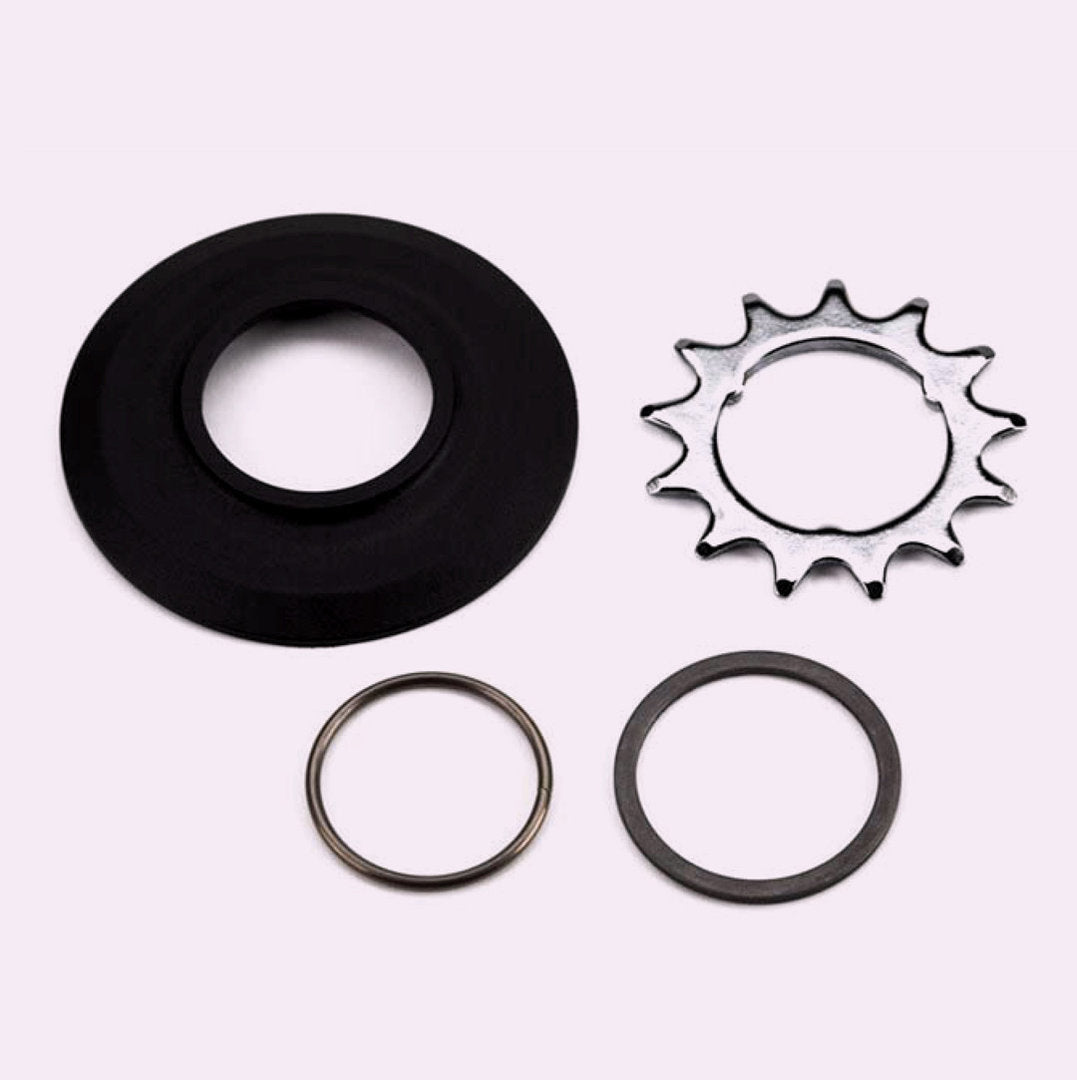 Brompton 3/32' 3 Spline Sprocket set including chain guide13T