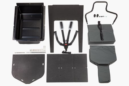 Single front child seat and additional footwell Load 75