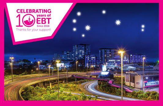 commerative post card of EBT turning 10