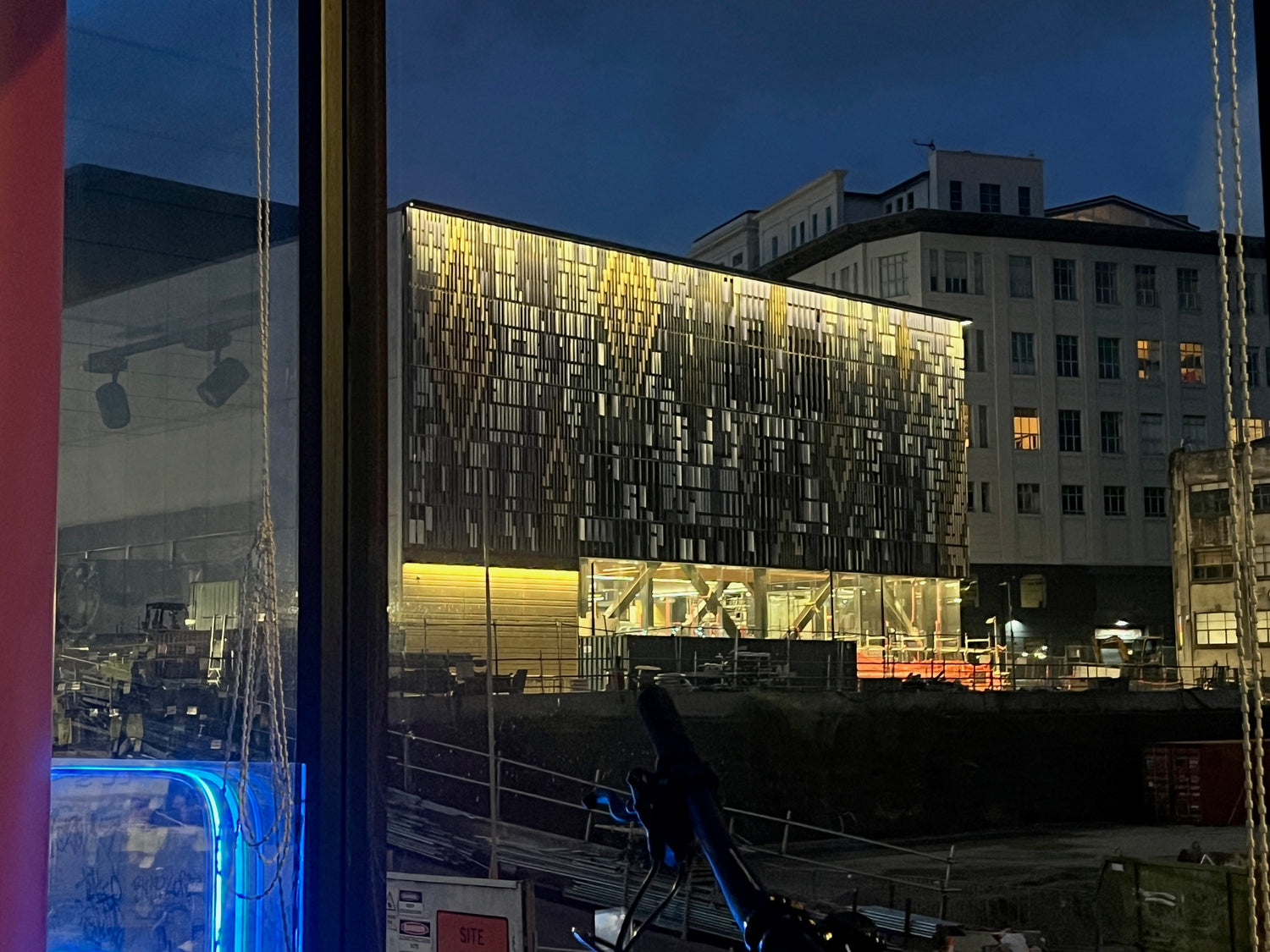 view of new Karanga-a-hape train station from inside EBT