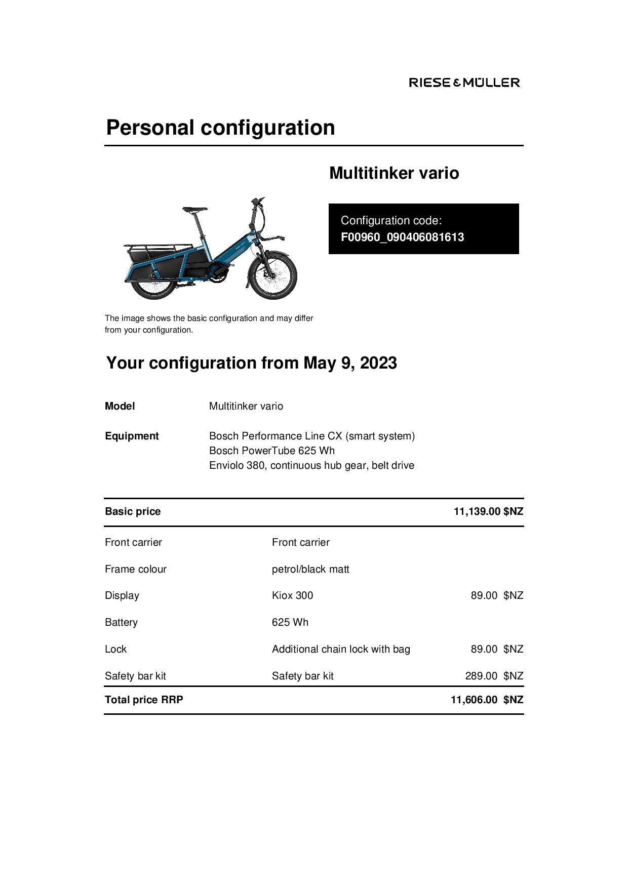 Riese and Muller Multitinker Vario - Petrol - 1243552
