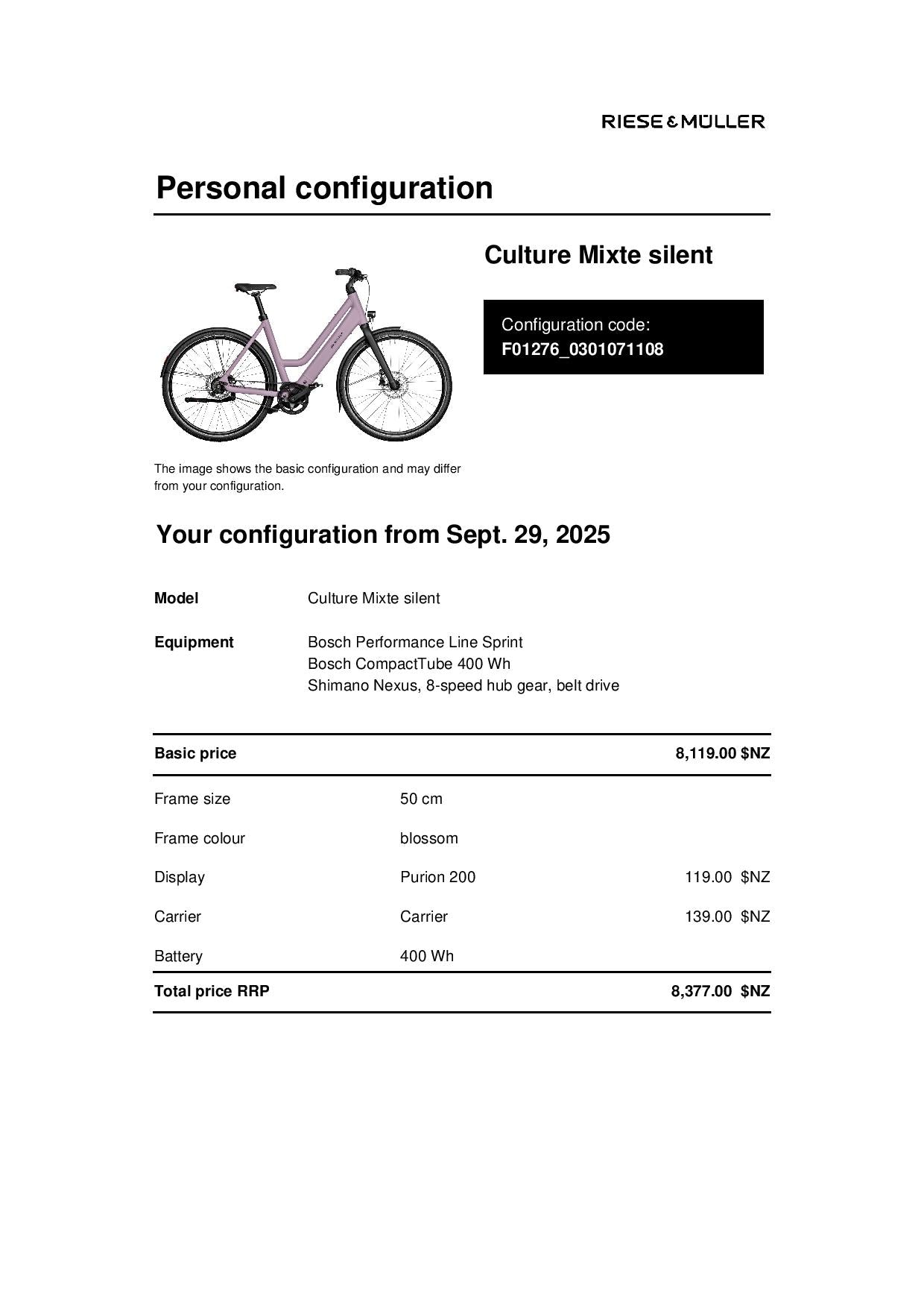 Riese & Muller Culture Mixte Silent - 50cm Blossom