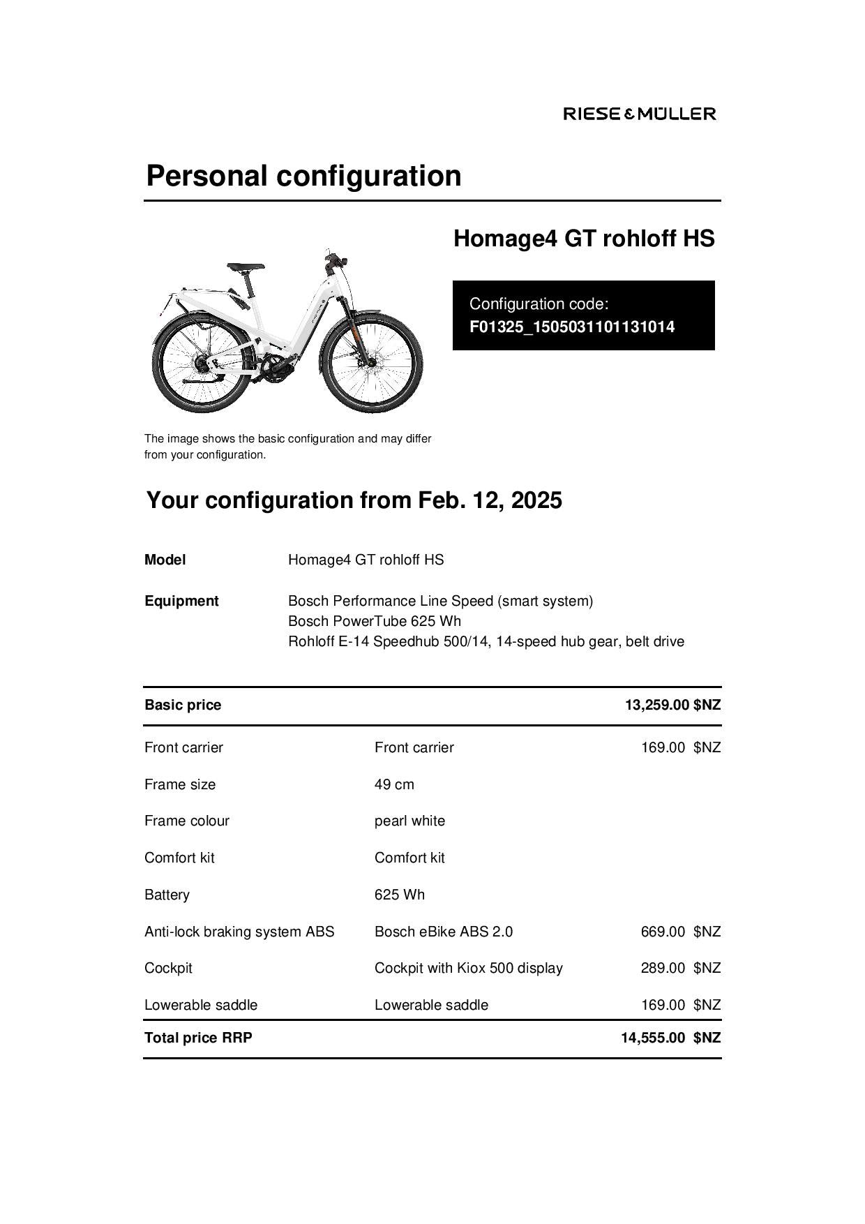 Riese and Muller Homage4 Rohloff HS - white 49cm - Used