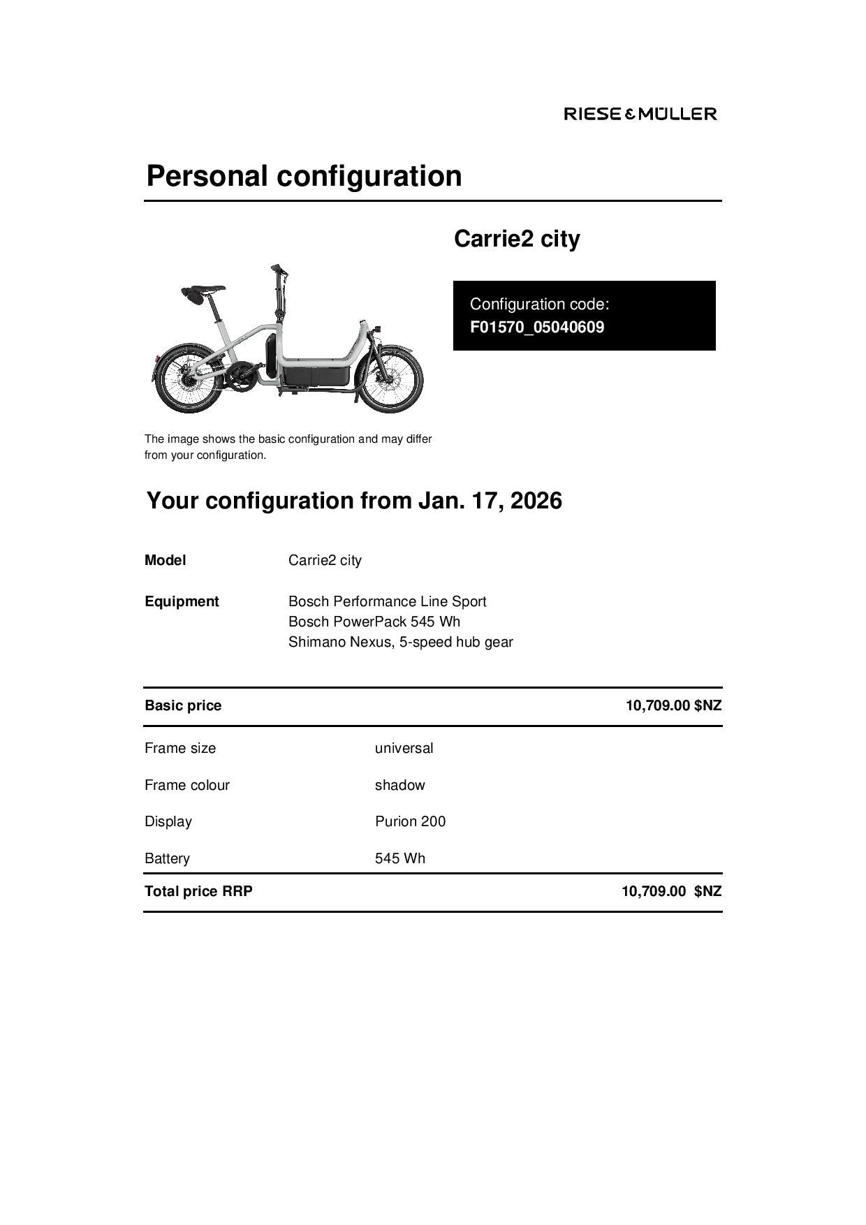R&M Carrie2 City - Shadow - 1626168 - Shipped in Transit