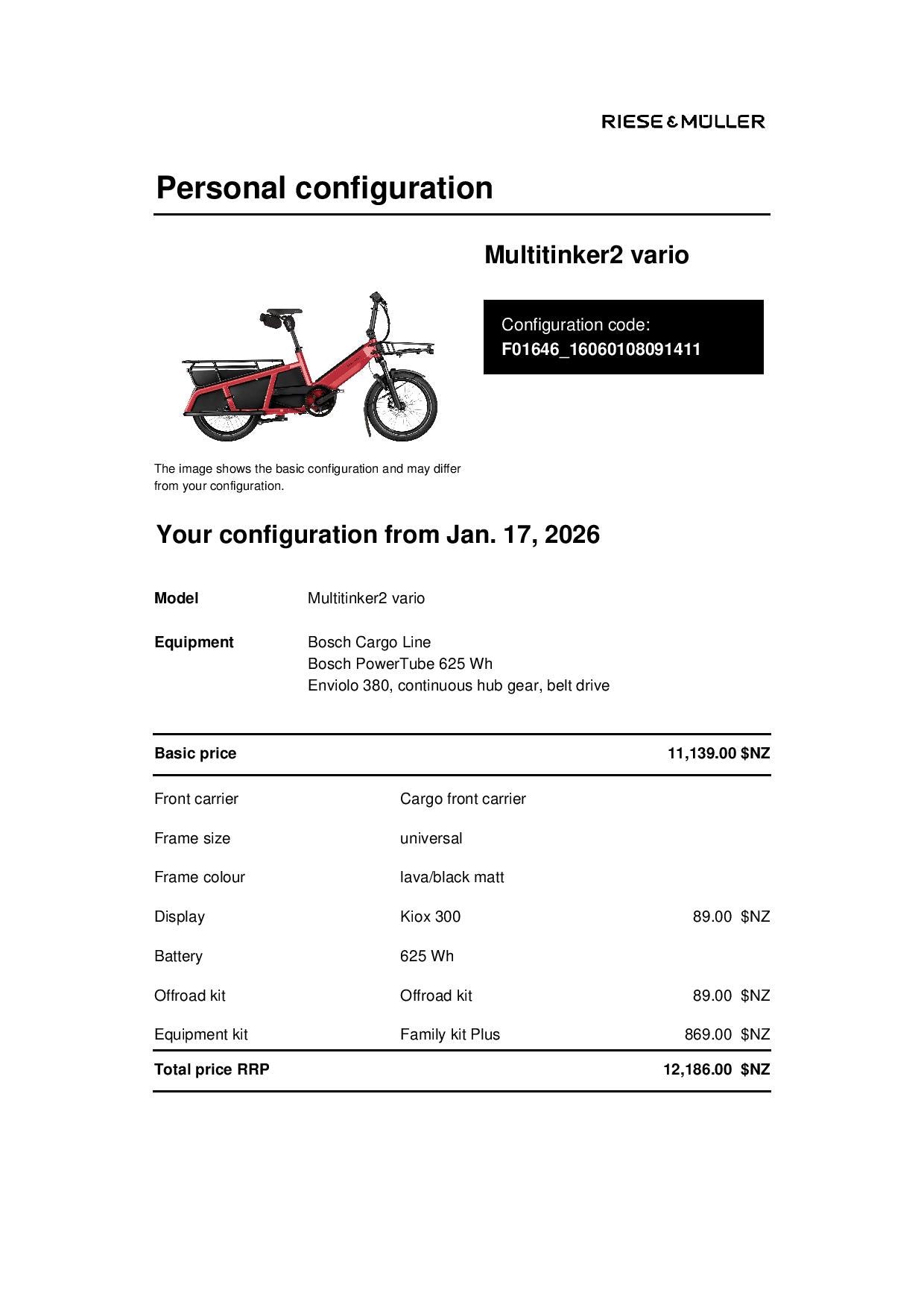 R&M Multitinker2 Vario - Lava, family kit plus - SHIPPED IN TRANSIT