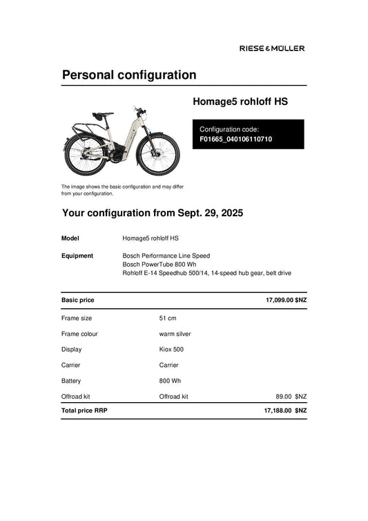 Riese & Muller Homage 5 Rohloff HS - 51cm - Silver - SHIPPED IN TRANSIT