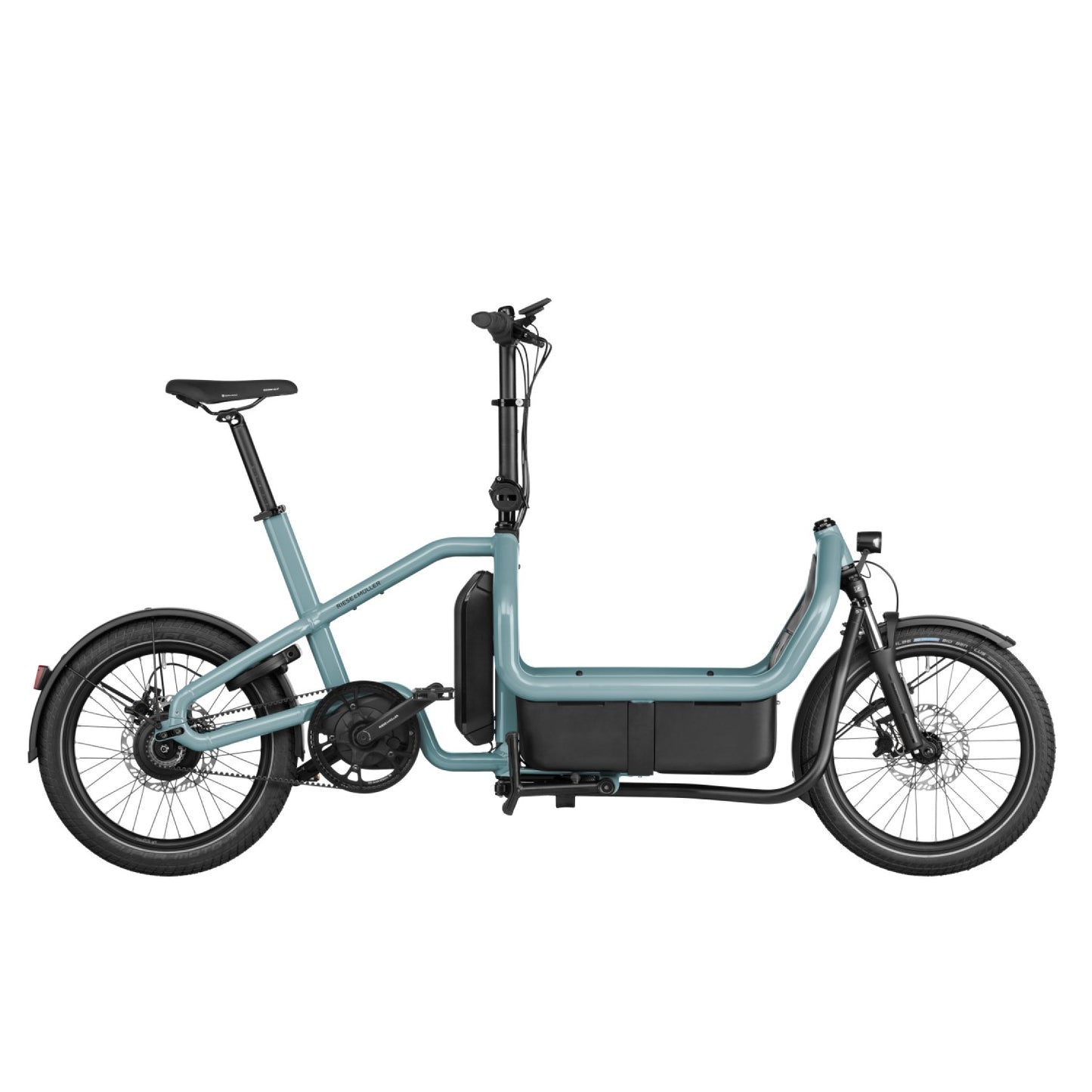 Riese and Muller Carrie Vario - aqua 545Wh flex box child seat rain cover