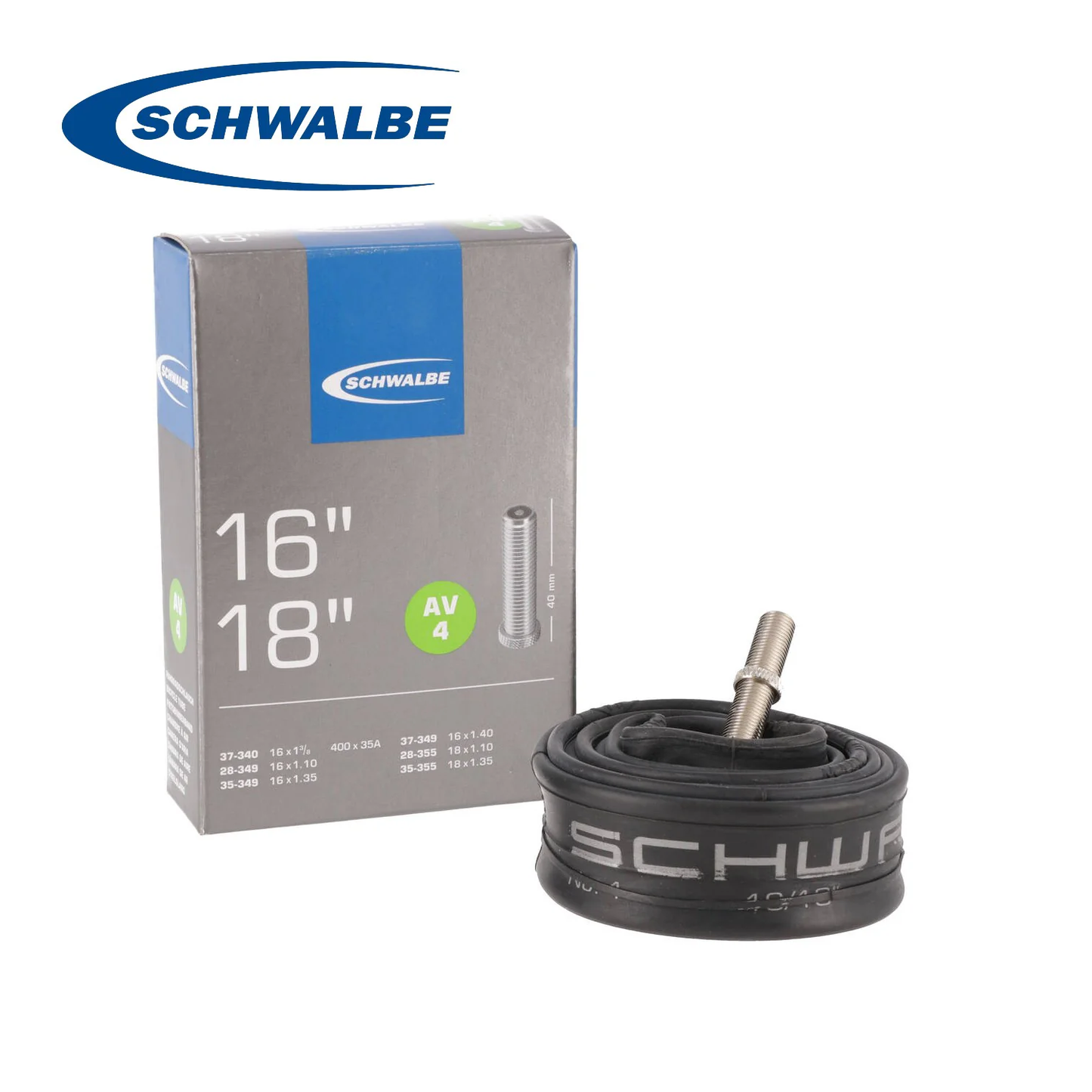 Schwalbe 16" / 18" Brompton schrader inner tube