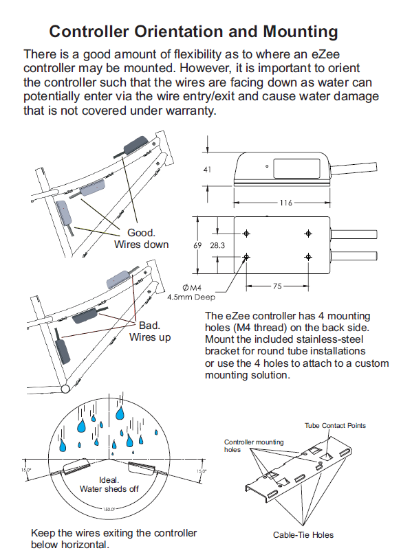 Controller Mount for eZee Controllers for Conversion Kits